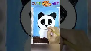 how to paint panda #painting #satisfying #youtubeshorts