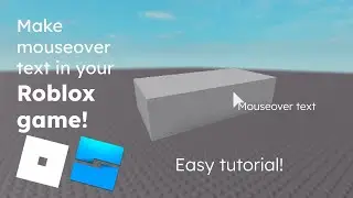 How To Make MOUSEOVER TEXT! Roblox