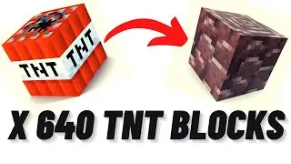 Mining For Ancient Debris Using 640 TNT Blocks #Minecraft