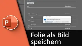 Powerpoint Folie als Bild speichern | Powerpoint als Bild speichern ✅ Tutorial