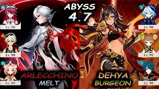 C3 Arlecchino Melt & C1 Dehya Burgeon | Spiral Abyss 4.7 | Genshin Impact | 4K