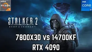 Stalker 2 Ryzen 7800X3D vs Intel 14700KF - RTX 4090 Benchmark