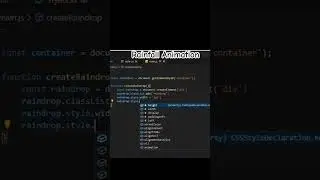 Simple rainfall animation html css JavaScript 