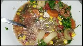 Homemade Vegetable Soup good for the soul, and healthy #cook #vegetablesouprecipe