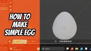 How to make simple EGG on Blender 4.1 | Blender Tips Under 2 Minute (BTU2M)