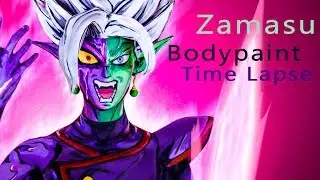 Dragon Ball Super Zamasu Body Paint Tutorial Time Lapse Anime Expo 2017