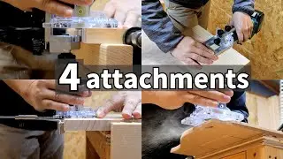 [Woodwork DIY] How to use and what you can do with the 4 attachment jigs for the Makita trim router