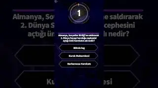 2. Dünya Savaşı testi (meraklısına, çok zor)