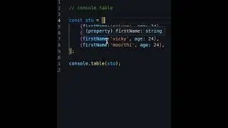 console table in javascript objects array 
