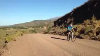 Lucy pedaling hard