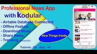 Create Professional Type News App for FREE with AIA | in Kodular