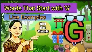 Alphabet letter 'G' words/Words start with letter G with Live Examples/G Letter words with pictures.