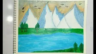 Painting of winter landscape