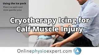 Calf muscle pain relief ice treatment
