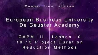 CAPM III   Lesson 10 15   Project Duration reduction Methods