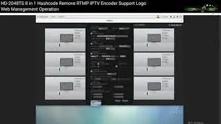 HD 2048TS 8 in 1 Hashcode Remove RTMP IPTV Encoder Support Logo（Web Operation）