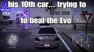 NFS HEAT | My Evo IX makes kid leave the server after 10 attempts !!