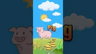 Learn Animals || Pig animation    #animals #shorts
