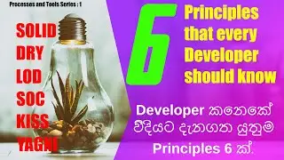 6 Principles That Every Developer Should Know | Developer කෙනක් විදියට ඔබ දැනගත යුතු principles 6 ක්