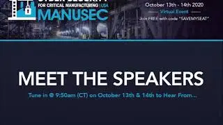 ManuSec USA 2020 - Speaker Spotlight