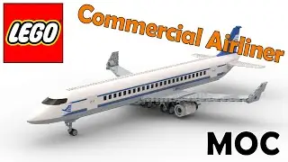 Lego Vehicle MOC - Commercial Airliner - Digital Speed Build