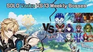 C6 Varka & Mondstadt Characters vs 13 Weekly Bosses | Pseudo-Solo | Genshin Impact