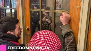 Palestine Protesters KICK Grand Central Terminal Closed Doors, Break Glass - NYC