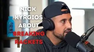 Nick Kyrgios about breaking rackets