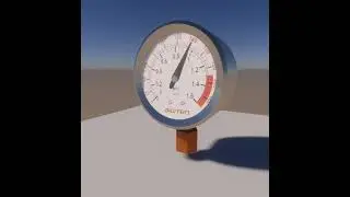 Animated Pressure Gauge 3D Model