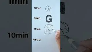 How to draw G letter 3d 🤣 #shorts #art #drawing