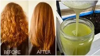 Homemade Keratin treatment for soft & shiny hair 🌾 DIY keratin at home frizz-free hair .