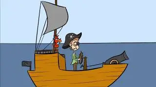 Pirate and the Painter (Funny Cartoon Animation)(Clip studio paint)