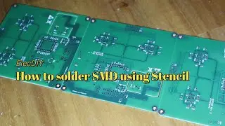 SMD soldering | How to solder SMD with stencil  #ElecDIY