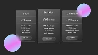 Glassmorphism Pricing Cards using HTML & CSS