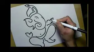 How to draw Lord Ganesha drawing for Children step by step