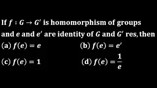 Homomorphism Maps Identity to Identity