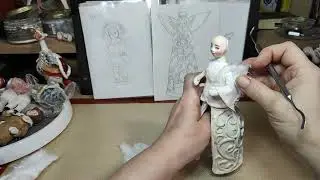 😇 АНГЕЛ. (украшение макушки ёлки). Урок номер 14. Формируем рукава.