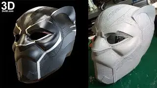 3D Printable Model Black Panther 2018 Movie Helmet Mask Print File Format STL Do3D