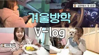 마지막 겨울방학 브이로그,,🥲실전에서 첫🚗운전도 도전!
