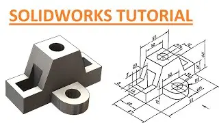 Solidworks part exercise - 17 ll 2d drawing in description ll