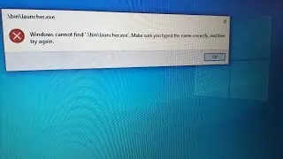 Windows cannot find :/bin/ launcer.exe.make sure you typed the name correctly,&then Solution video