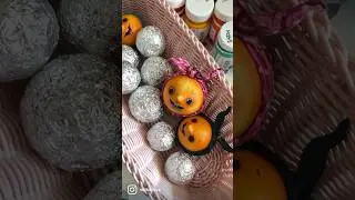 Колобки из #папьемаше #игрушкаручнойработы #ёлочнаяигрушка #diy #clay