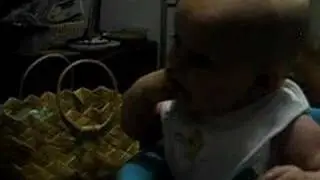 Grace eats solids