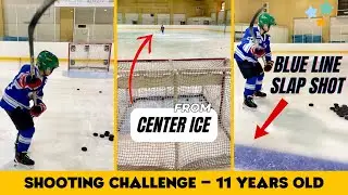 Hockey Shooting Challenge [Blue Line Slapshot] 11yr