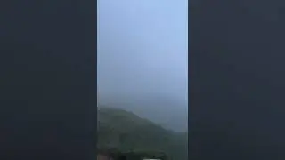 Storm during the trail Jeep Wrangler
