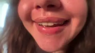 Actual lens licking and mouth sounds