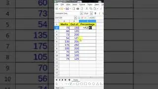 Libreoffice calc percentage calculation  