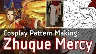 [Cosplay Pattern Timelapse] Zhuque Mercy - Overwatch Vector Blueprint