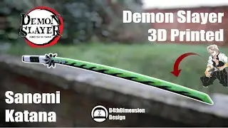 Demon Slayer - How To Make Sanemi Katana - 3D Printed - 3D print timelapse - Ep.45 [D4thDimension]