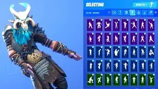 RAGNAROK STAGE 5 SKIN SHOWCASE WITH ALL FORTNITE DANCES & EMOTES